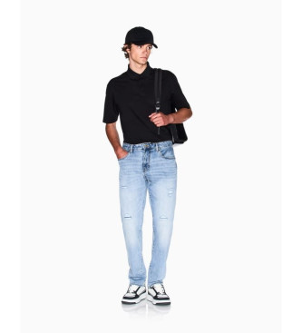 Armani Exchange Polo de manga corta negro