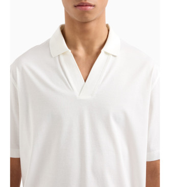 Armani Exchange Polo cuello V blanco