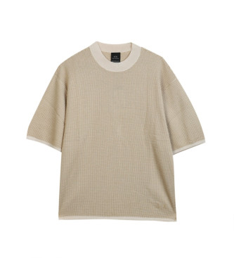 Armani Exchange Beige knitted T-shirt