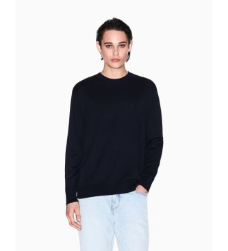 Armani Exchange Maglione girocollo blu navy