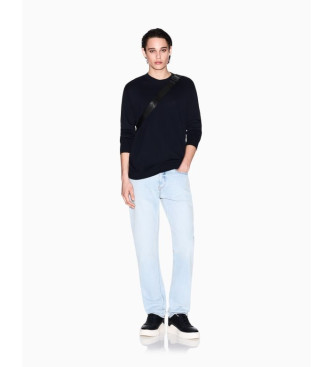Armani Exchange Maglione girocollo blu navy