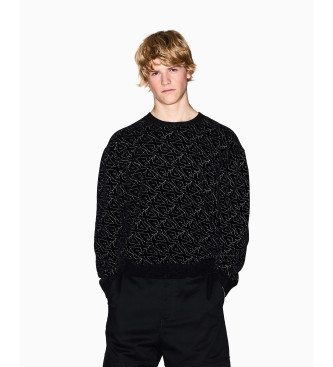 A|X Armani Exchange Sweat monogramme noir