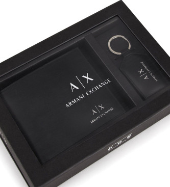 Armani Exchange Set 2 delar med svart plnbok