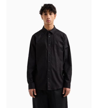 Armani Exchange Srajca z dolgimi rokavi črna