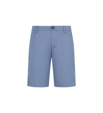 Armani Exchange Shorts in twill di cotone blu