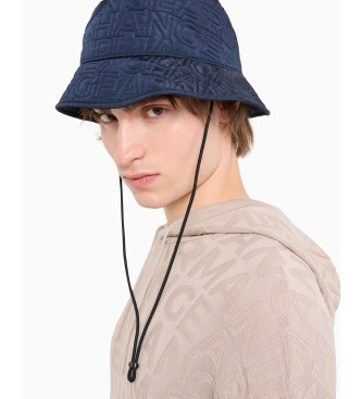 Armani Exchange Blue Cloche hat