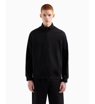 Armani Exchange Camisola preta com fecho de correr