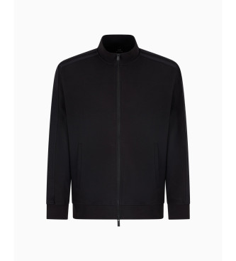 Armani Exchange Camisola preta com fecho de correr