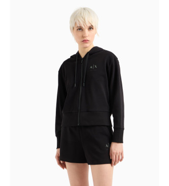 Armani Exchange Czarna bluza z efektem optycznym