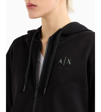 Armani Exchange Czarna bluza z efektem optycznym