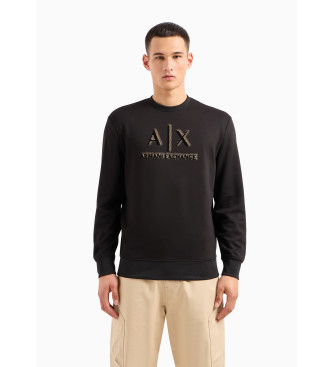 Armani Exchange Sweatshirt com logtipo preto