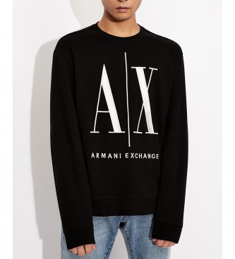Armani Exchange Sweat-shirt à col ras du cou ICON necro