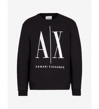 Armani Exchange Sweat-shirt à col ras du cou ICON necro