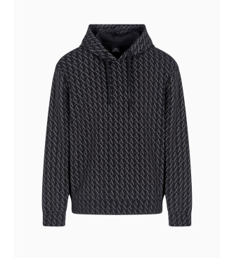 Armani Exchange Felpa in cotone nero