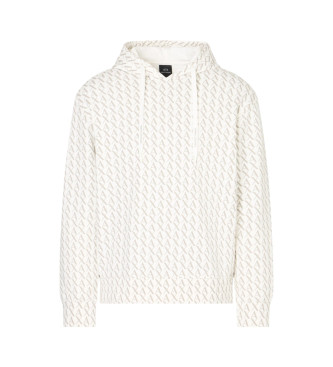 Armani Exchange Sudadera de algodn blanco