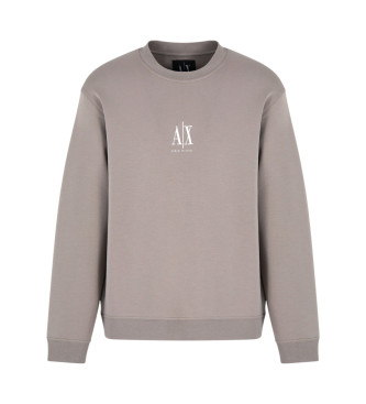 Armani Exchange Sweat-shirt beige  col ras du cou