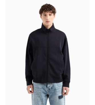 Armani Exchange Sudadera en mezcla de algodn reforzado marino
