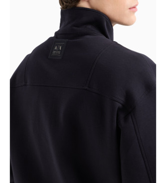 Armani Exchange Sudadera en mezcla de algodn reforzado marino