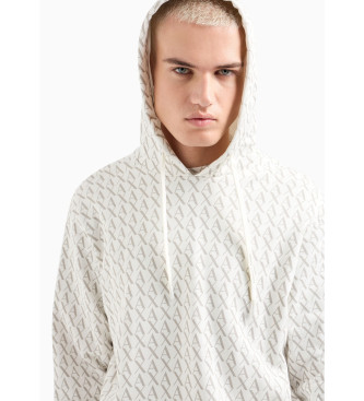 Armani Exchange Bedrucktes Sweatshirt wei
