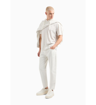Armani Exchange Bluza z nadrukiem biała