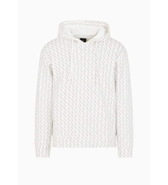 Armani Exchange Printed Sweatshirt white