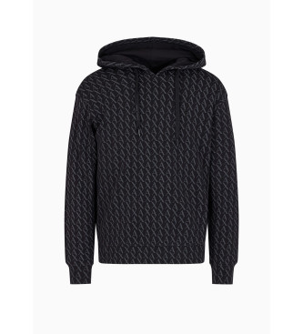 Armani Exchange Sweatshirt med tryk i sort