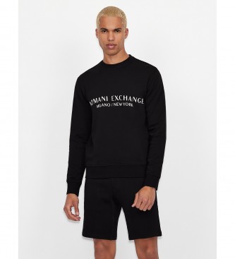 Armani Exchange Sweat-shirt ouvert en polaire noir