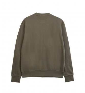 Armani Exchange Open fleece sweatshirt green brown