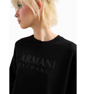 Armani Exchange Enostavna črna majica