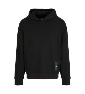 Armani Exchange Enfrgad svart sweatshirt