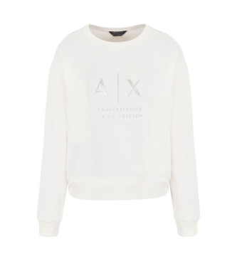 Armani Exchange Hvid sweatshirt med logo