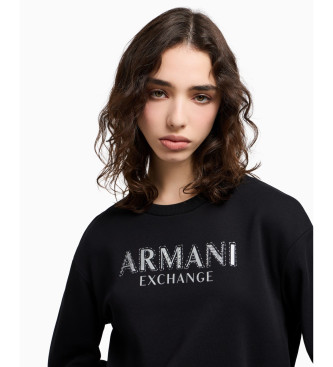 Armani Exchange Sweatshirt com logtipo preto