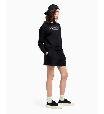 Armani Exchange Sweatshirt com logtipo preto