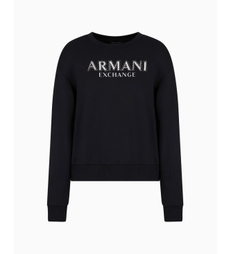 Armani Exchange Sweatshirt med logo, sort