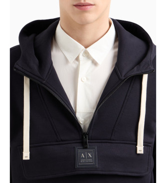 Armani Exchange Sudadera Media Cremallera marino