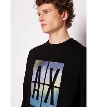 Armani Exchange Sweatshirt ohne Kapuze schwarz
