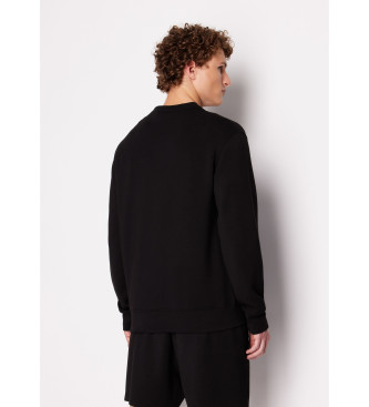 Armani Exchange Sweatshirt ohne Kapuze schwarz