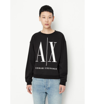 Armani Exchange French Terry knitted sweatshirt black