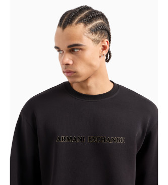 Armani Exchange Logo-Pullover schwarz