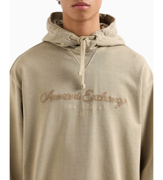 Armani Exchange Sudadera de algodn francs beige