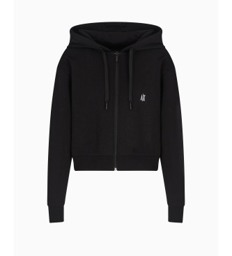 Armani Exchange Icon kort sweatshirt med htte sort