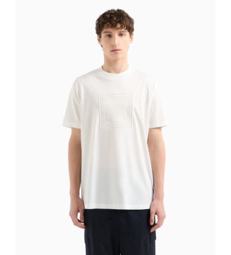 Armani Exchange Camiseta cuello redondo blanco