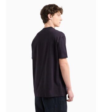Armani Exchange Camiseta cuello redondo marino