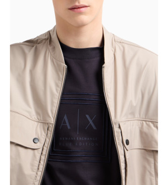 Armani Exchange Camiseta cuello redondo marino