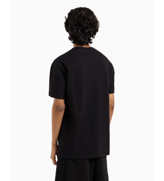Armani Exchange Camiseta cuello redondo negro