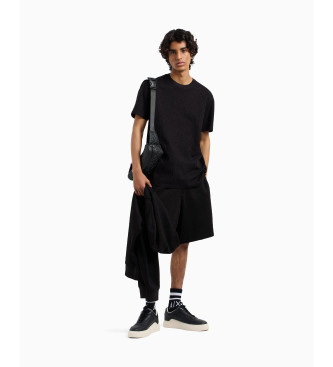 Armani Exchange Camiseta cuello redondo negro