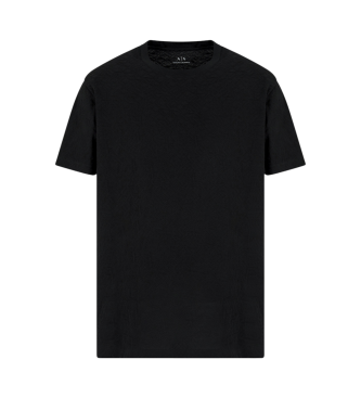 Armani Exchange Camiseta cuello redondo negro