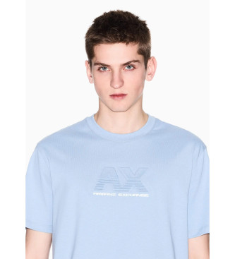 Armani Exchange Camiseta entallada de algodn azul