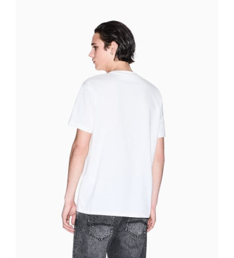 Armani Exchange Camiseta cuello redondo blanco