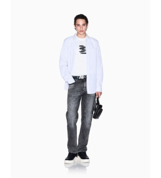 Armani Exchange Camiseta cuello redondo blanco